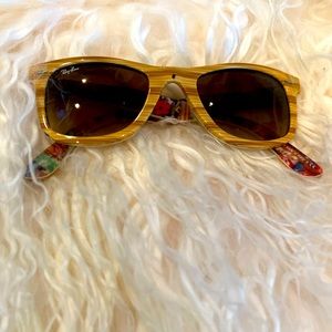 Tan and Floral Ray-Ban Sunglasses